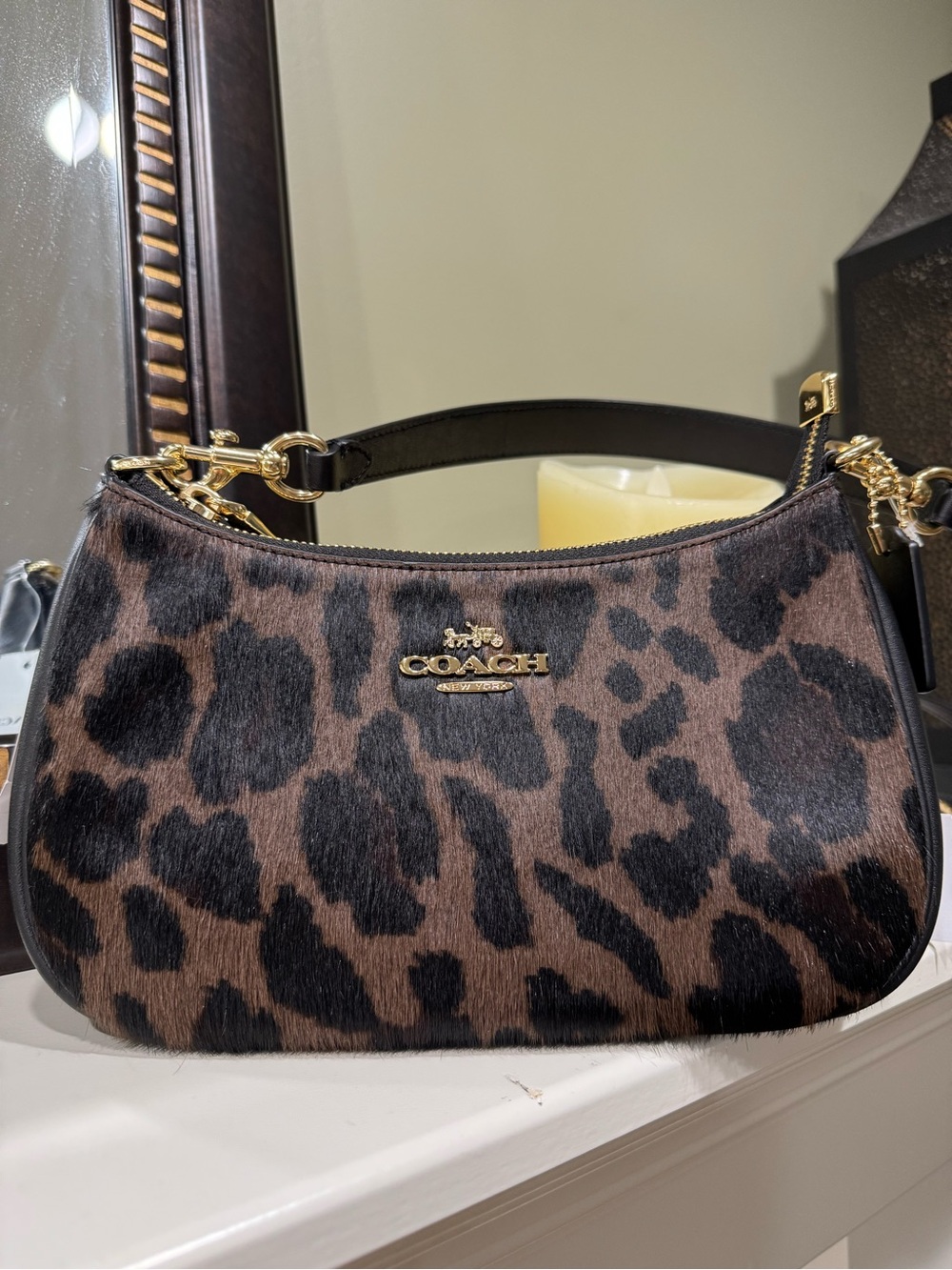 Coach Teri Leopard Print Calf hair Bag NWT Rare!